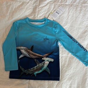 Guy Harvey Kids Swim Shirt - Blue